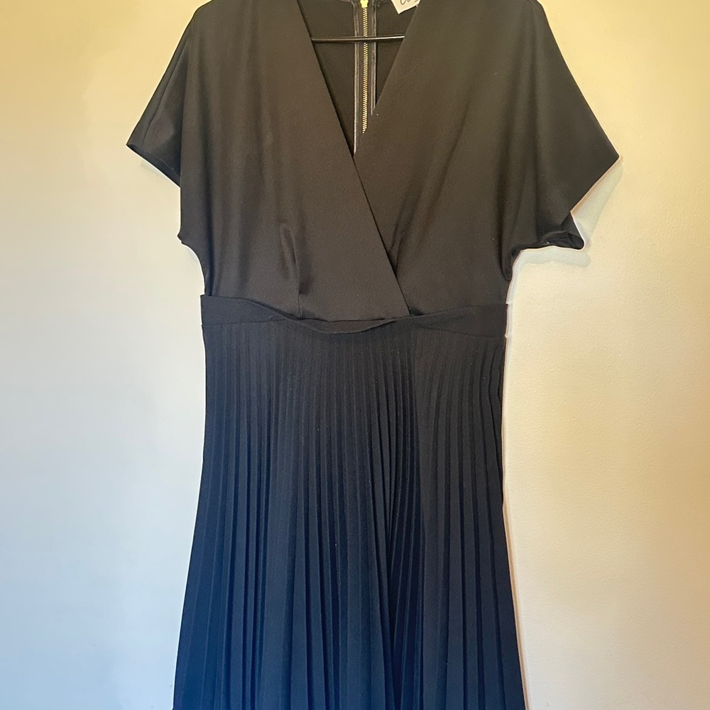 Elegant Black Pleated Dress